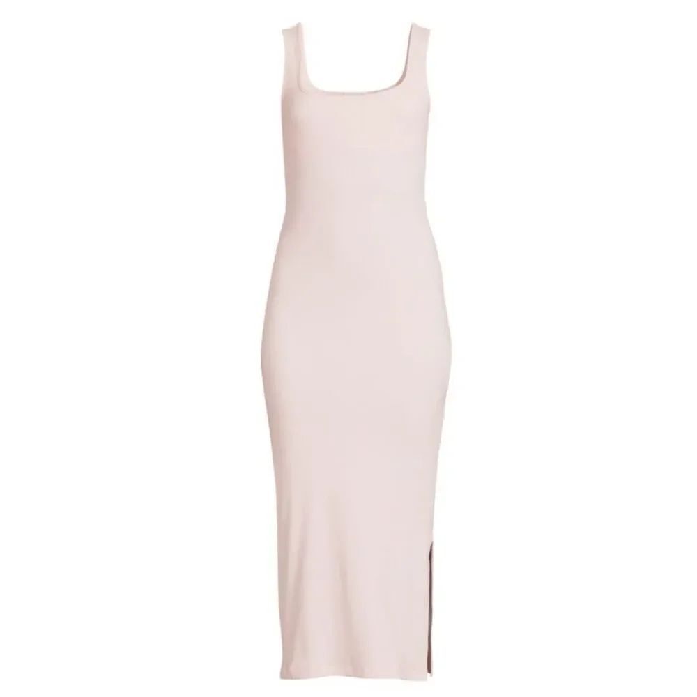 SKIN Isha Pima Cotton Blend Midi Sheath Dress in Pink NWT Size 2/Medium